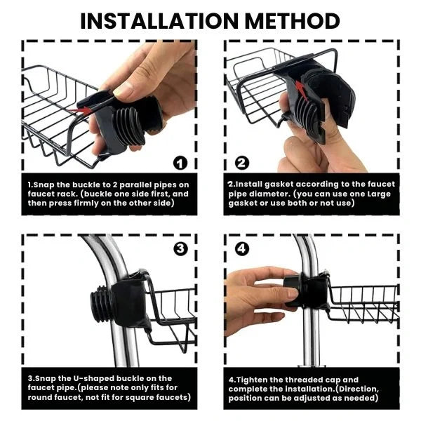 NeatTap™ – Multi-Use Sink Organizer | Rust-Resistant | Fits Most Faucets