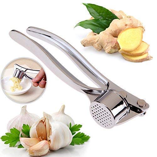 Heavy Duty Garlic Press & Crusher – Stainless Steel Manual Garlic Mincer