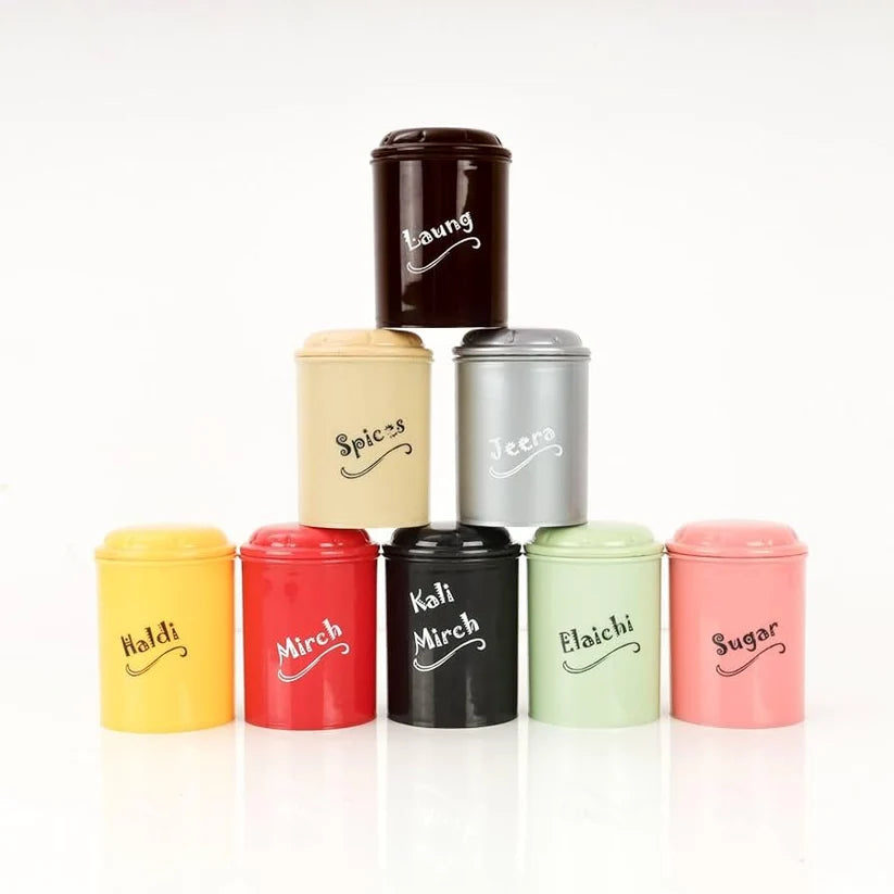 8-Piece Spice Jar Set (300ml Each) – BPA-Free Plastic Kitchen Storage Containers for Sugar & Spices