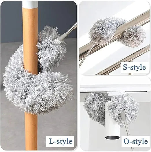 Cobweb Duster with Extension Pole, Dusters for Cleaning with Foldable  Duster Heads