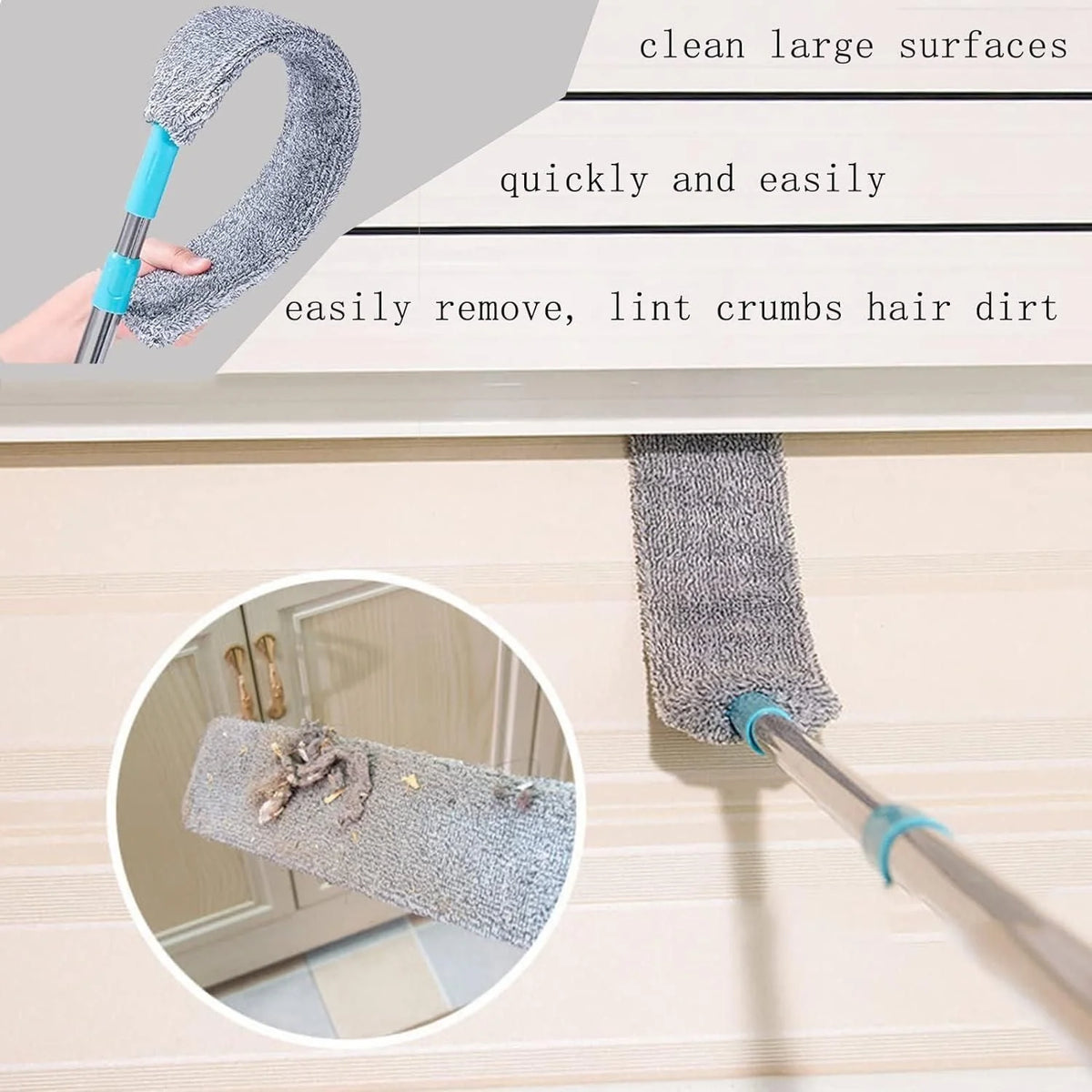 Extendable Microfiber Gap Cleaning Duster