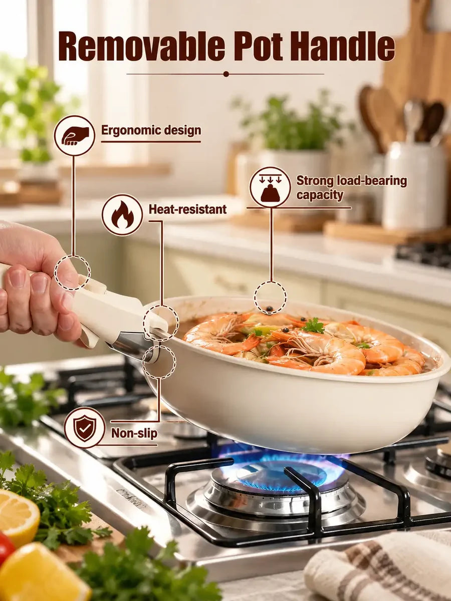 Universal Detachable Pot Handle - Removable Cookware Holder for Pots, Pans & Cookware