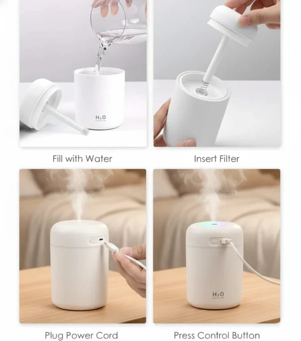 MiniMist Humidifier™– Smart Humidifier | Mist + Ambient Light | Daily Freshness